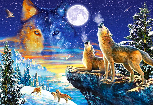 Castorland Howling wolves 1000 pcs Puslespil 1000 stk Dyrelivet