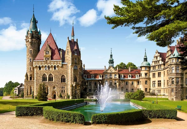 1500 - bitars pussel Moszna slott, Polen