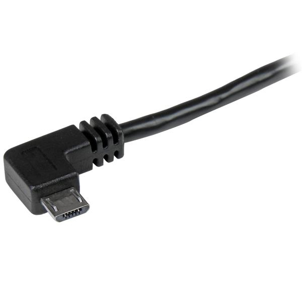 StarTech.com USB2AUB2RA2M USB-kabel USB 2.0 2 m USB A Micro-USB B 0,48 Gbit/sek. Sort
