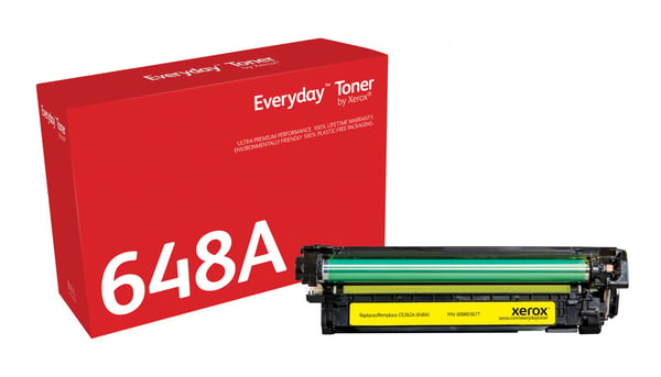 Everyday™ Keltainen Toner by Xerox compatible with HP 648A (CE262A), Standard capacity Everyday™ Keltainen Toner by Xerox compatible with HP 648A (CE262A), Standard capacity