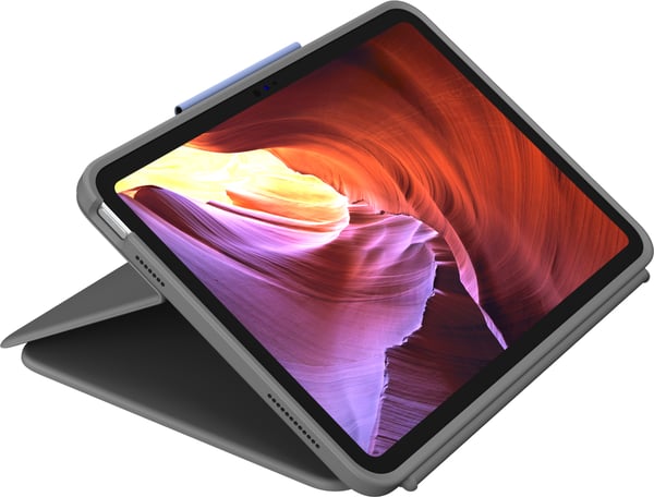 Logitech Rugged Folio - Tastatur og foliohylster - Apple Smart Connector - QWERTZ - Tysk - Grafit