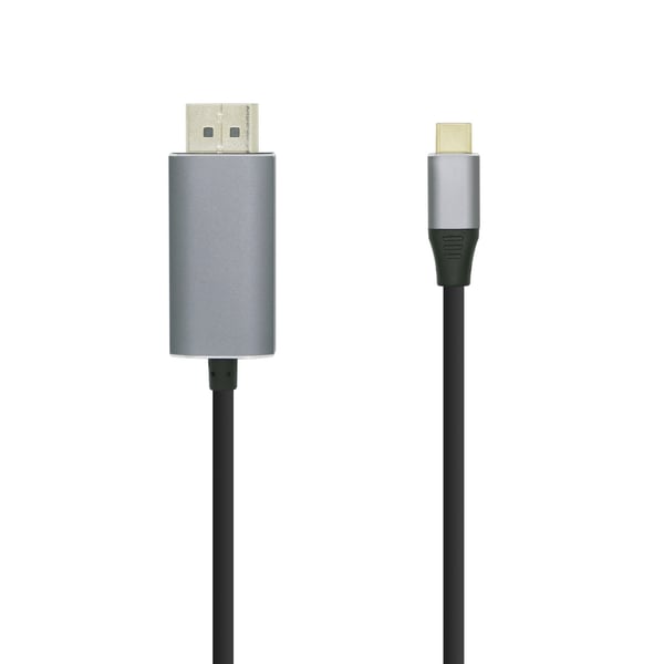 AISENS A109-0395 videokabeladapter 1,8 m DisplayPort USB Type-C Aluminium, Svart