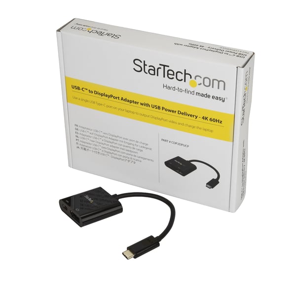 StarTech.com USB-C till DisplayPort-adapter med USB-strömförsörjning (USB PD)