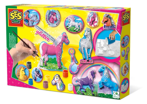 SES Creative Children's Fantasy Horses Casting and Painting Set