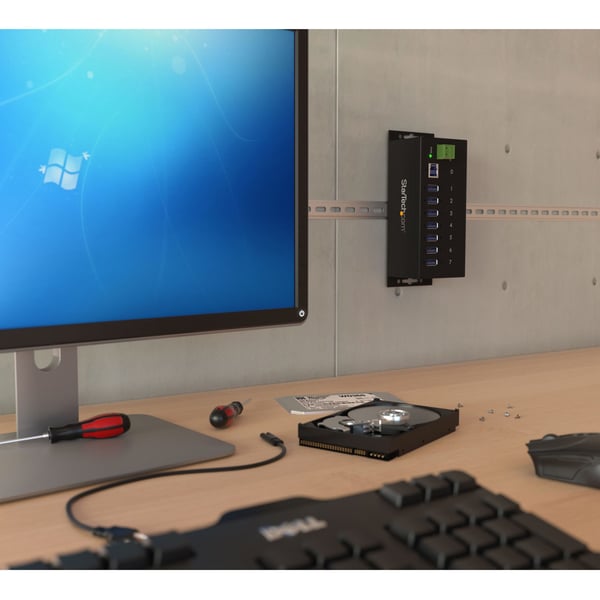 StarTech.com Industriel 7-port USB 3.0 Hub med overspændingsbeskyttelse