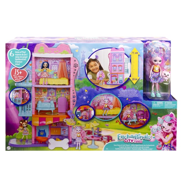 Enchantimals City Tails TOWNHOUSE & CAFÉ-legesæt