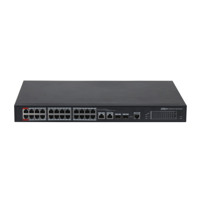 Dahua Technology PoE DH-PFS4226-24ET-360-V3 verkkokytkin Hallittu L2 Gigabit Ethernet (10/100/1000) Power over Ethernet -tuki Musta