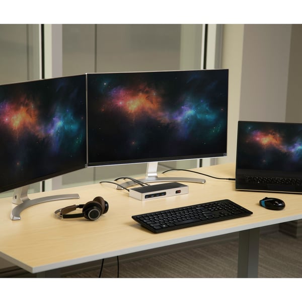 StarTech.com DK30A2DH kannettavien tietokoneiden telakka ja porttitoistin Langallinen USB 3.2 Gen 1 (3.1 Gen 1) Type-C Musta, Hopea