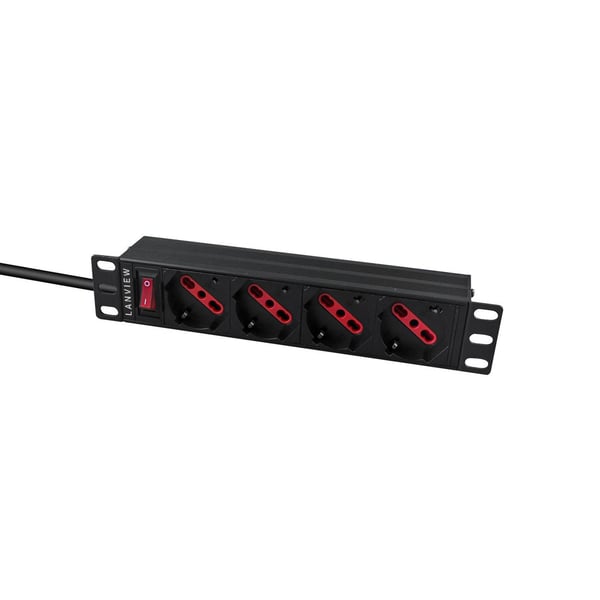 Lanview LVR-2MIT-SW-IT4 strømforsyningsenhed (PDU) 1U Sort