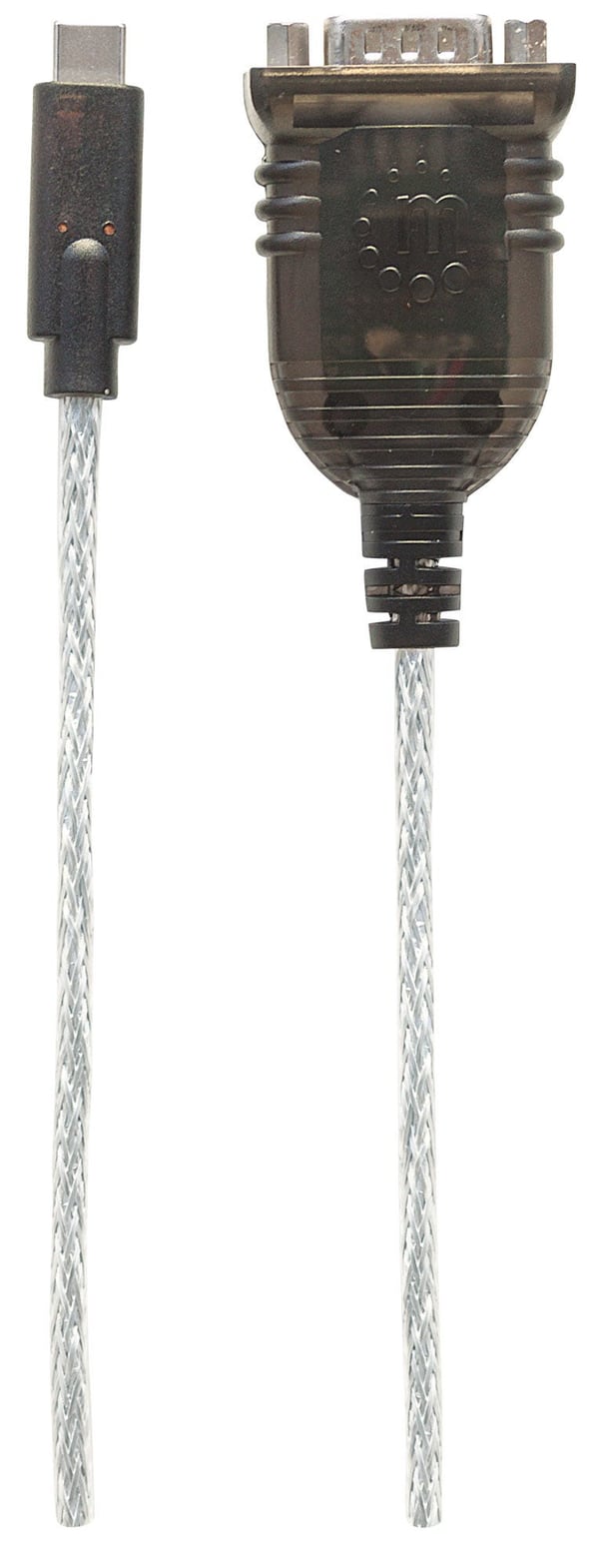 Manhattan 151283 serielkabel Sort, Sølv 0,45 m USB-C Serial/COM/RS232/DB9