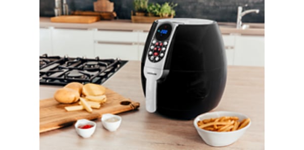 MEDION MD 17320 Enkelt 2,5 L Enkeltstående 1500 W Varmluftsteger Sort, Sølv