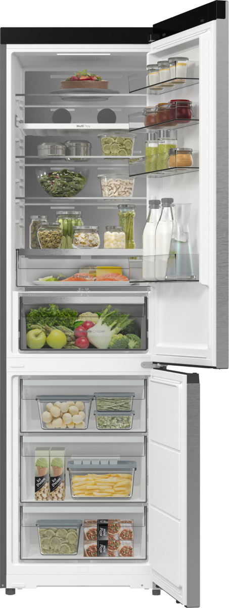Hisense RB5P410SACA Fristående 413 l Grå, Rostfritt stål, Mörkgrå