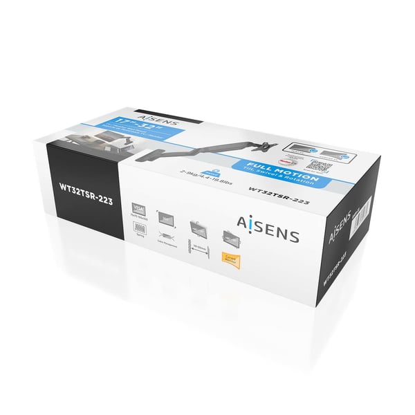 AISENS WT32TSR-223 skærmbeslag og -stativer 81,3 cm (32") Væg Sort