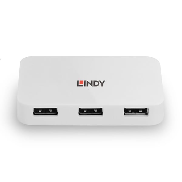 Lindy 43143 gränssnittshubbar USB 3.2 Gen 1 (3.1 Gen 1) Type-A 5000 Mbit/s Vit