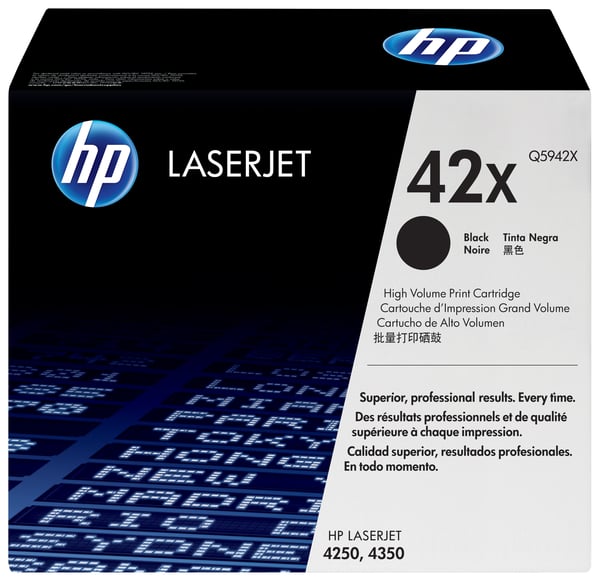 HP 42X High Yield Black Original LaserJet Toner Cartridge tonerpatron 1 stk Sort