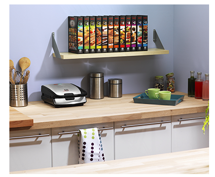 Tefal SW853D smörgåsgrill 700 W Svart, Rostfritt stål