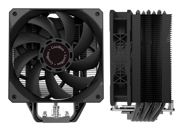 CoolBox H6 Processor Luftkylare 12 cm Svart 1 styck