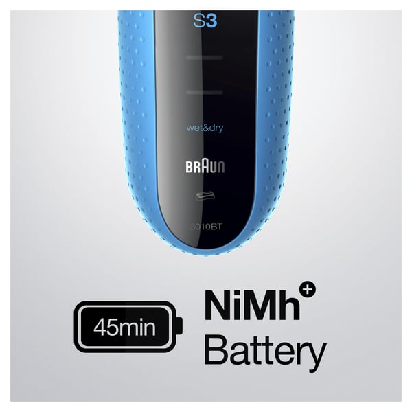 Braun Series 3 Shave&Style 3010BT Folierakapparat Trimmer Svart, Blå