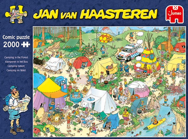Jan van Haasteren Camping in the Forest 2000 pcs Pussel 2000 styck Serietidning
