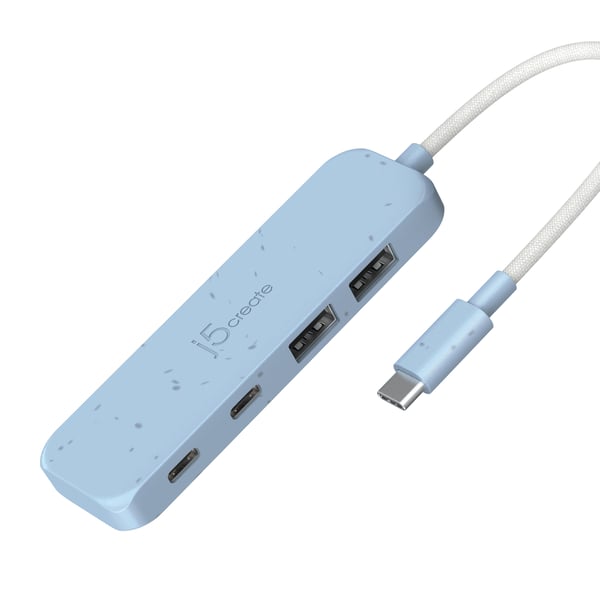 j5create Miljövänlig USB-C till 4-portars hubb för typ-C och typ-A Gen 2