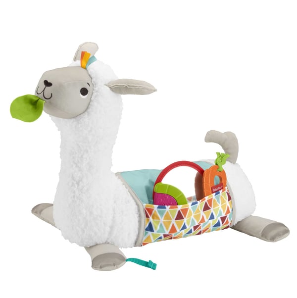 Fisher-Price Grow-with-Me Tummy Time Llama, pehmeä vauvaa tukeva kiilatyyny