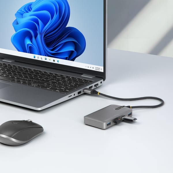 StarTech.com 5G4AB-USB-A-HUB interface hub USB 3.2 Gen 1 (3.1 Gen 1) Type-A 5000 Mbit/s Grå
