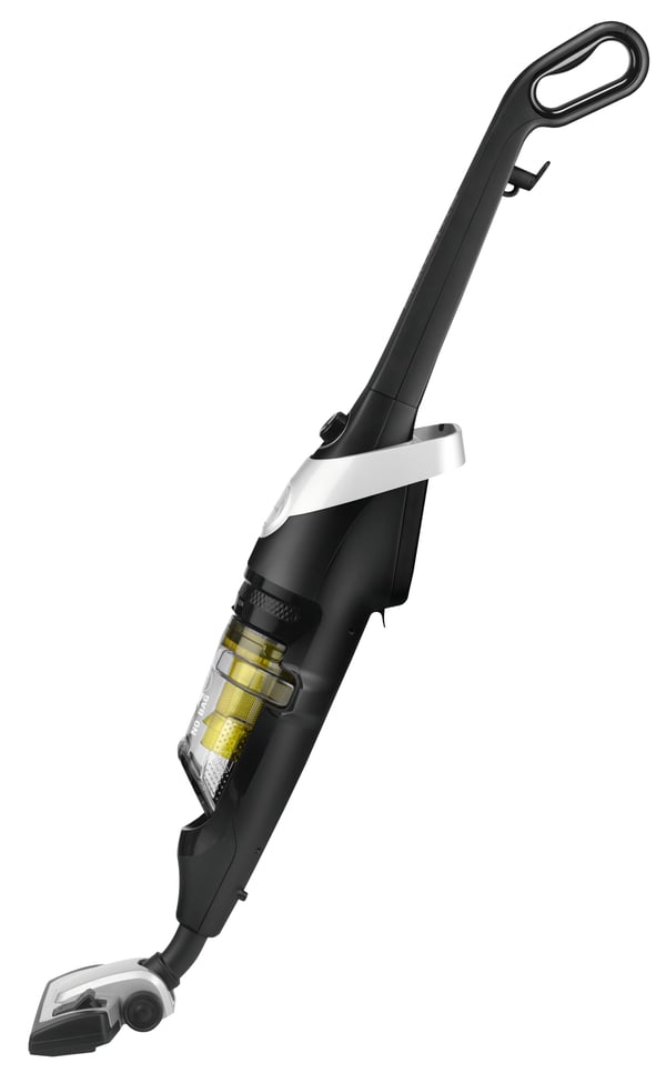 Rowenta RH8155WA stav støvsuger & elektrisk kost Stick vakuum Vekselstrøm Dry Cyclonisk Poseløs 0,9 L 750 W Sort, Sølv, Gul