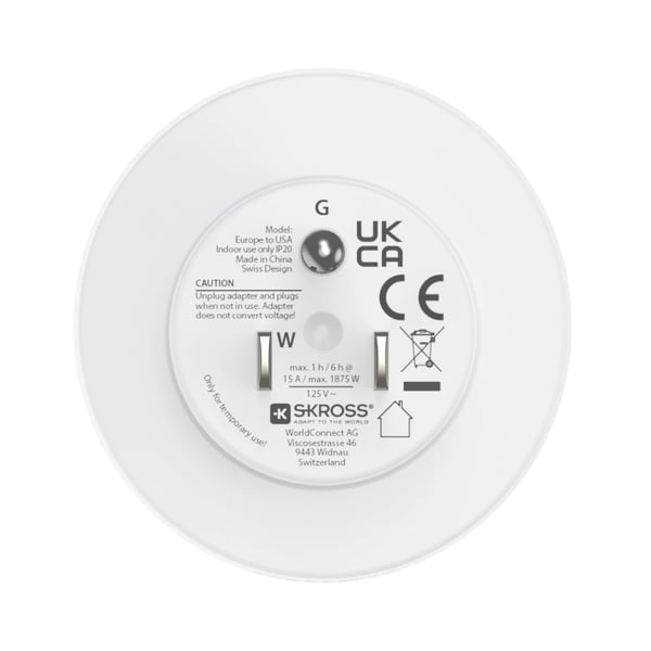 Hama 00223485 strømstik adapter Type B Type C (Europlug)+Type F Hvid