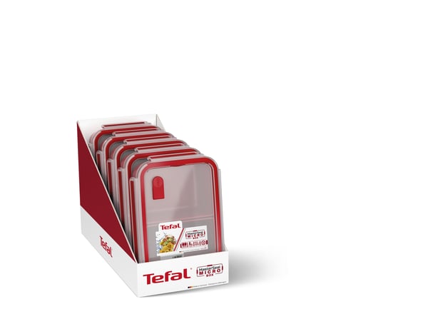 Tefal K31024 madkasse Frokostbeholder Rød, Transparent