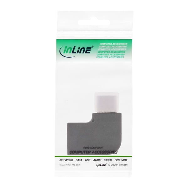 InLine 35803 kabelomvandlare (hane/hona) USB type C male USB-C Svart