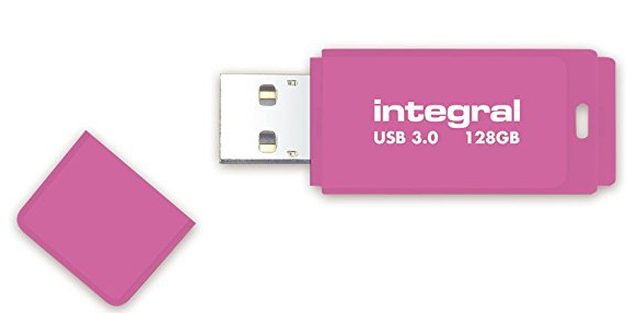 Integral INFD128GBNEONPK3.0 USB-nøgle 128 GB USB Type-A 3.2 Gen 1 (3.1 Gen 1) Lyserød