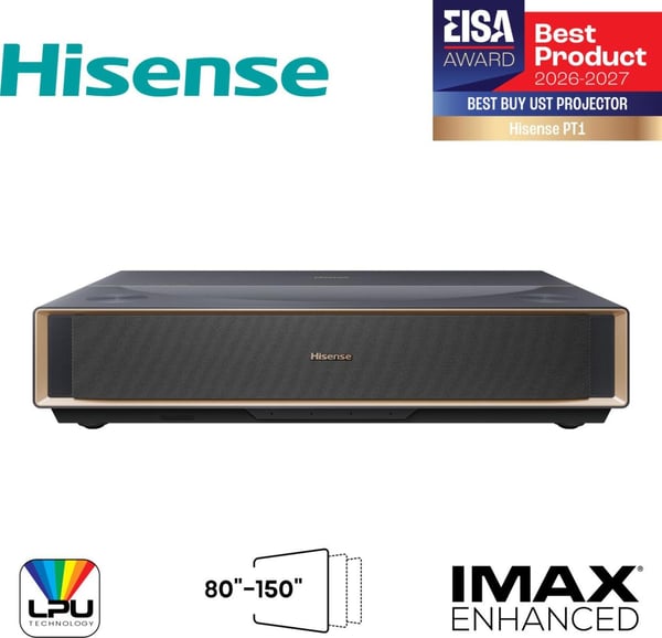 Hisense PT1 Ultra short throw-projektor UHD 4K (3840x2160) 3D kompatibilitet Svart