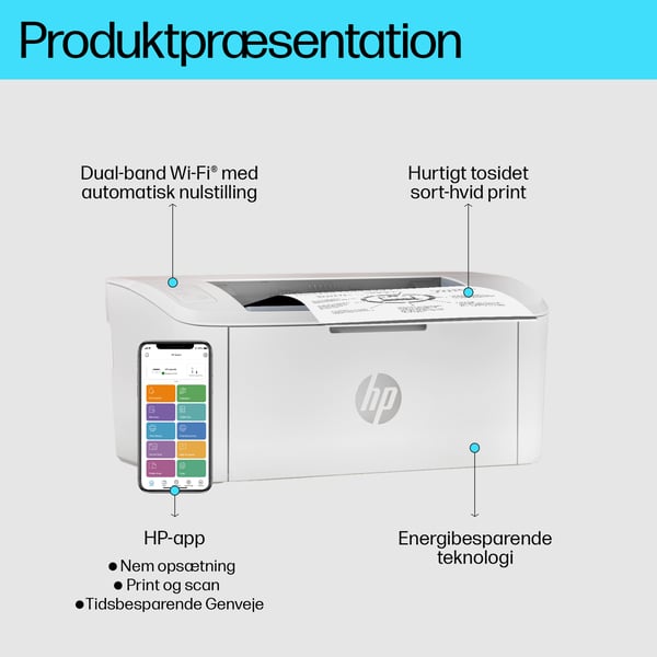 HP LaserJet M110w Trådløst Sort og hvid Printer