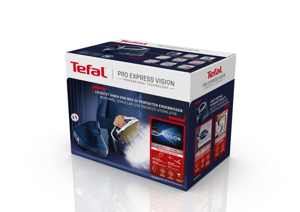 Tefal Pro Express Vision GV9812 3000 W 1,1 L Durilium AirGlide Autoclean soleplate Sininen, Valkoinen