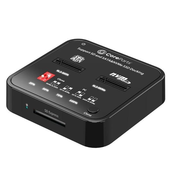 CoreParts MS-CLONER-M2-SD kopienhed til digital medie Sort