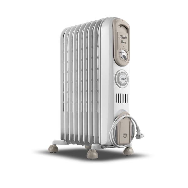 De’Longhi V550918T.WB inomhus Vit 1800 W Elektrisk oljevärmare