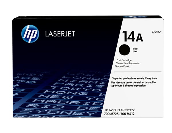 HP 14A - Musta - alkuperäinen - LaserJet - värikasetti (CF214A) HP 14A - Musta - alkuperäinen - LaserJet - värikasetti (CF214A)