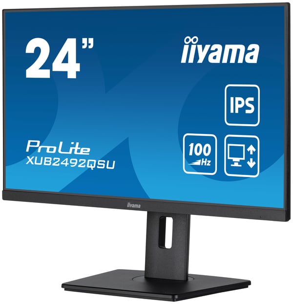 iiyama ProLite XUB2492QSU-B1 platta pc-skärmar 60,5 cm (23.8") 2560 x 1440 pixlar Quad HD LED Svart