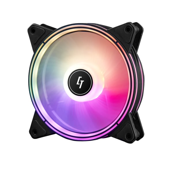 Chieftec NF-1225RGB kylsystem för dator Datorväska Fan 12 cm Svart 1 styck