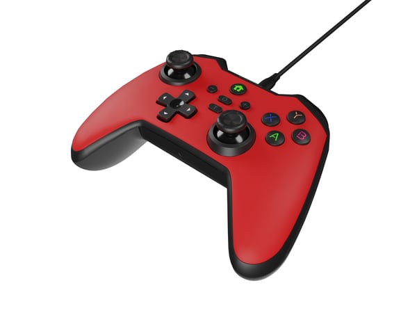 GENESIS Mangan 300 Red Röd USB Spelplatta Analog / Digital Android, Nintendo Switch, PC