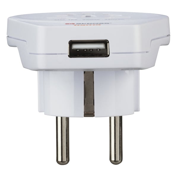 Hama World to Europe USB pistorasia-adapteri Universaali Valkoinen