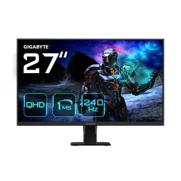 Sort Gigabyte Gs27q X Gaming Monitor 68,6 Cm (27\") Qhd Ips 240Hz (Gs27q X Ek)