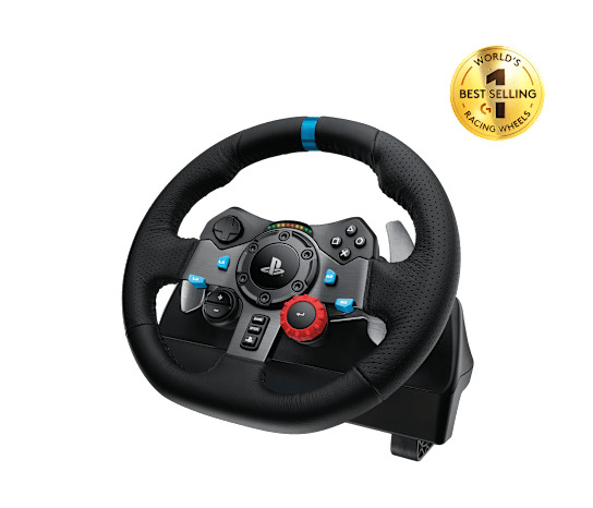 Logitech 991-000486 spil-controller Sort USB Rat + pedaler + headset Analog/digital PlayStation 5, PlayStation 4, PC