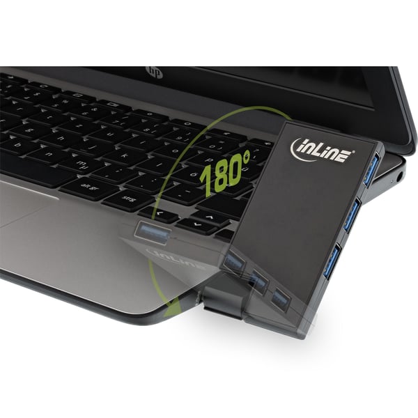 InLine 35391 gränssnittshubbar USB 3.2 Gen 1 (3.1 Gen 1) Type-A 5000 Mbit/s Svart
