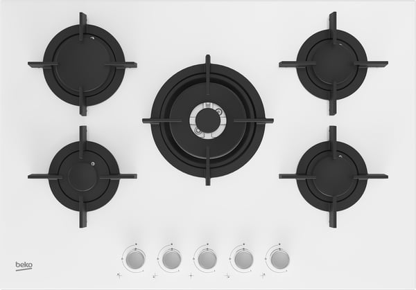 Beko HILW75222SW Hvid Indbygget 75 cm Gaskomfur 5 zone(s)