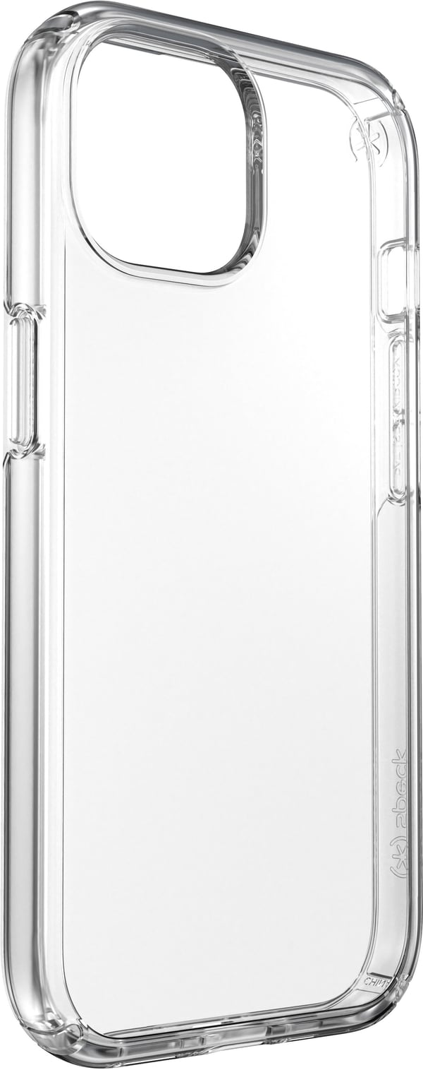 Speck Presidio Perfect-Clear - Fodral för iPhone 15/iPhone 14/iPhone 13 (Genomskinlig)
