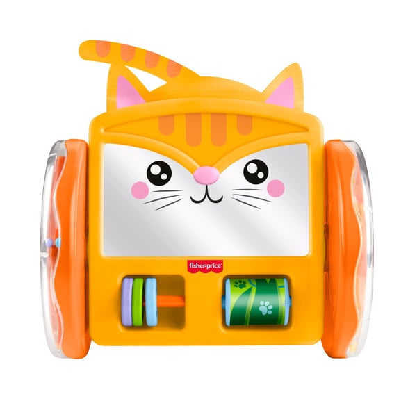 Fisher-Price FP Pets Kryp efter – kattspegel, lek på mage och krypleksak för baby