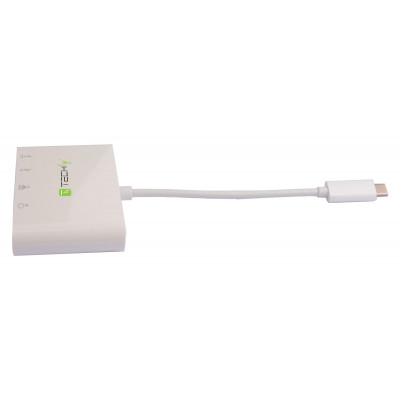 Techly IADAP USB31-DOCK1 dockingstation USB 3.2 Gen 1 (3.1 Gen 1) Type-C Hvid