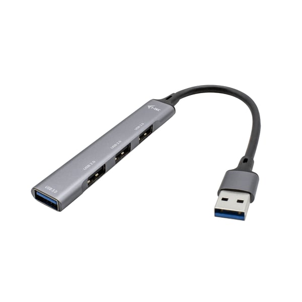 i-tec Metal U3HUBMETALMINI4 gränssnittshubbar USB 3.2 Gen 1 (3.1 Gen 1) Type-A Metallisk