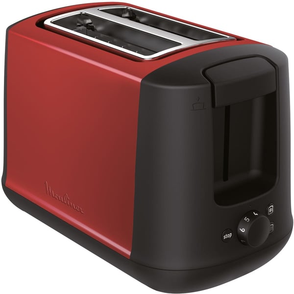 Moulinex LT340D11 brödrostar 7 2 skivor 850 W Röd, Rostfritt stål